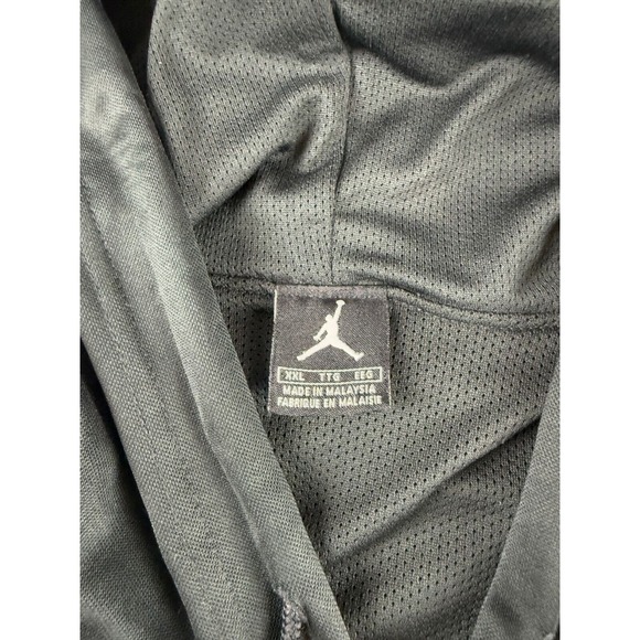 Jordan‎ Hoodie Men's 2XL Black Full Zip Vintage Nike Jumpman Lined Warmup Jacket - Picture 3 of 16